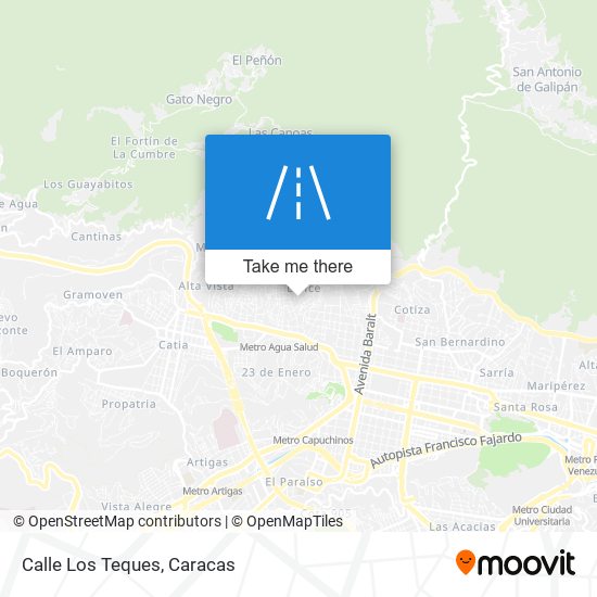 Calle Los Teques map