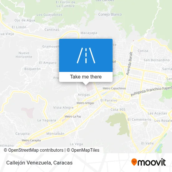Callejón Venezuela map