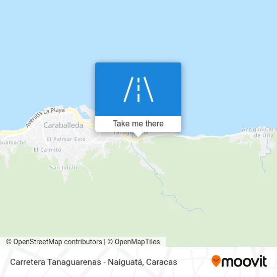 Carretera Tanaguarenas - Naiguatá map