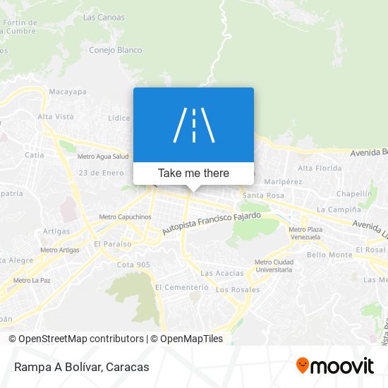 Rampa A Bolívar map