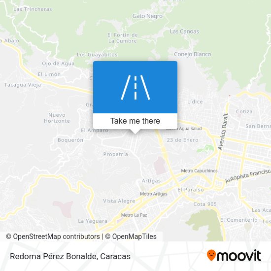 Redoma Pérez Bonalde map