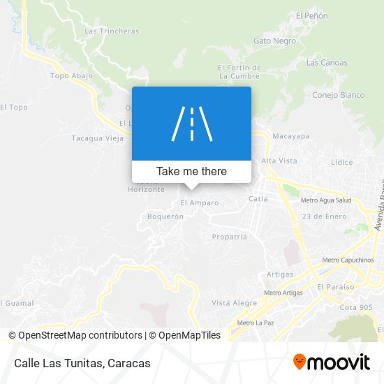 Mapa de Calle Las Tunitas