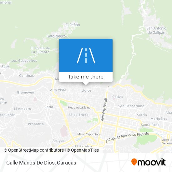 Calle Manos De Dios map