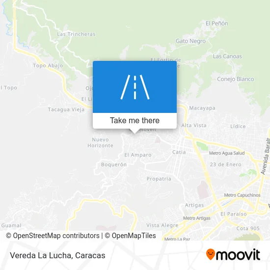 Vereda La Lucha map