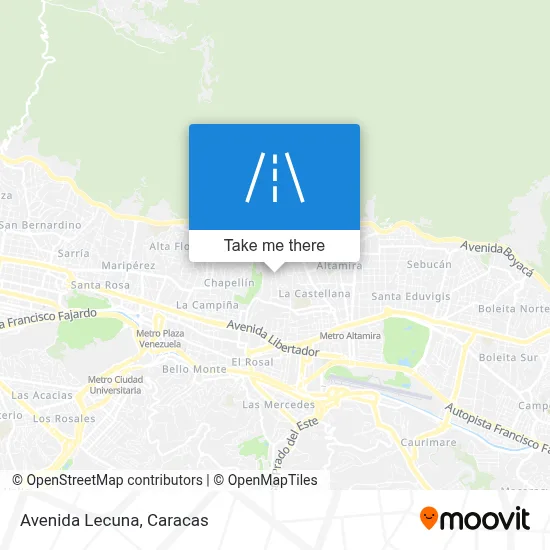 Avenida Lecuna map