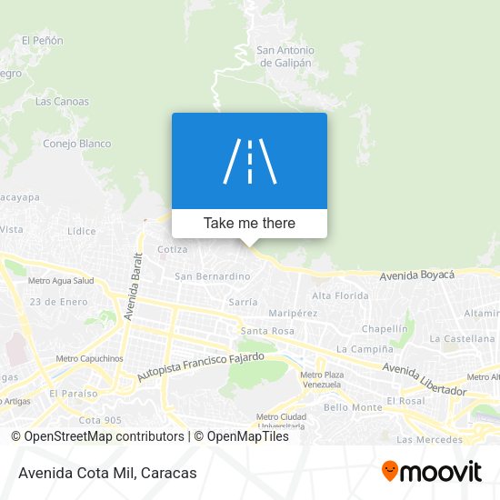 Mapa de Avenida Cota Mil