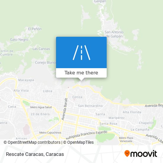 Rescate Caracas map