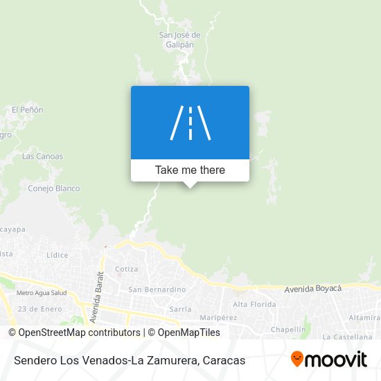 Mapa de Sendero Los Venados-La Zamurera