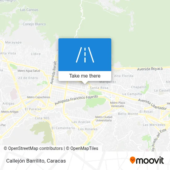 Callejón Barrilito map