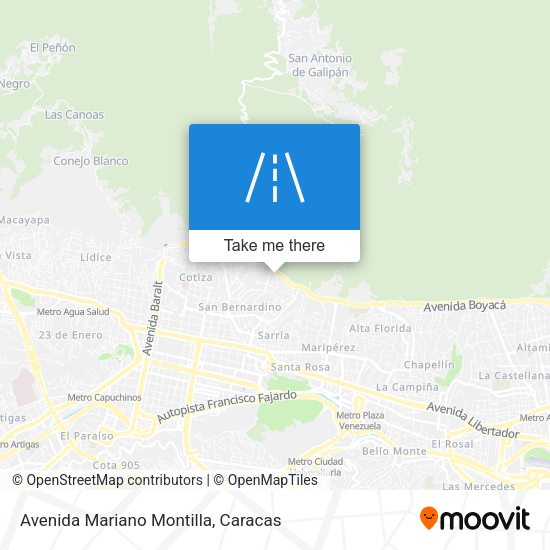 Avenida Mariano Montilla map