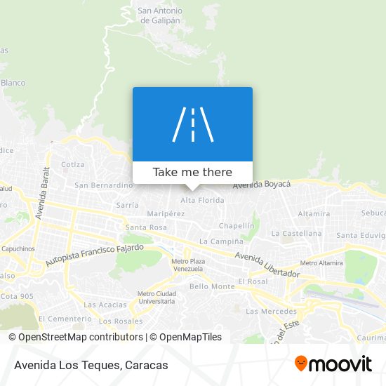 Avenida Los Teques map