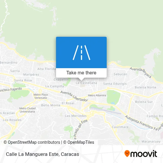 Calle La Manguera Este map