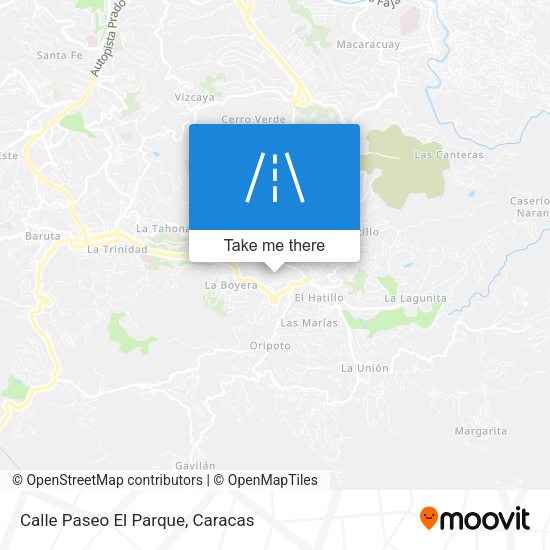 Mapa de Calle Paseo El Parque