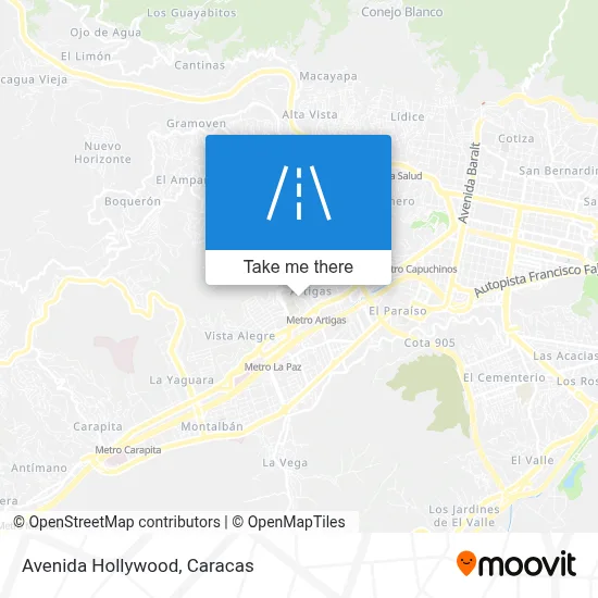 Mapa de Avenida Hollywood