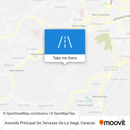 Mapa de Avenida Principal De Terrazas De La Vega