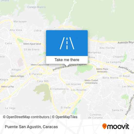 Puente San Agustín map