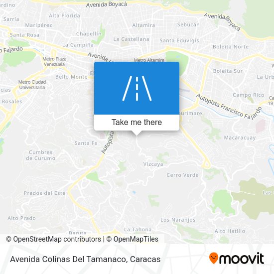 Mapa de Avenida Colinas Del Tamanaco