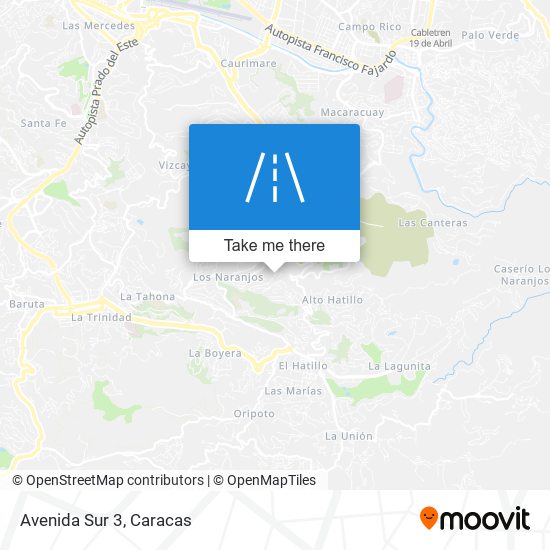 Mapa de Avenida Sur 3