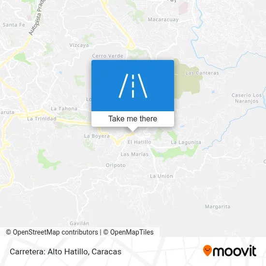 Carretera: Alto Hatillo map