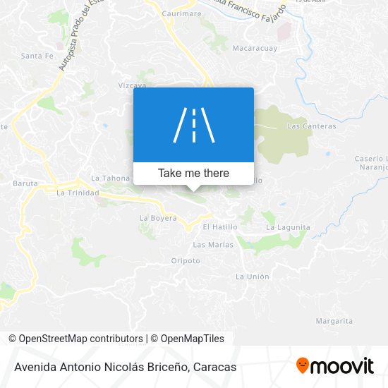 Avenida Antonio Nicolás Briceño map