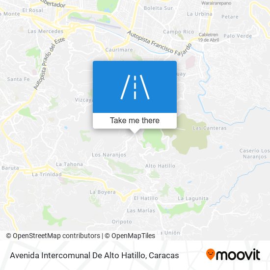 Mapa de Avenida Intercomunal De Alto Hatillo