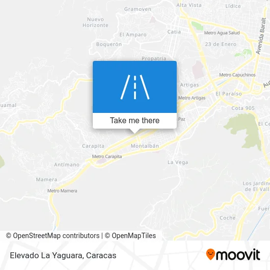 Mapa de Elevado La Yaguara