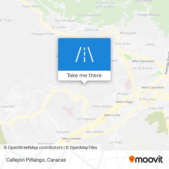 Callejón Piñango map