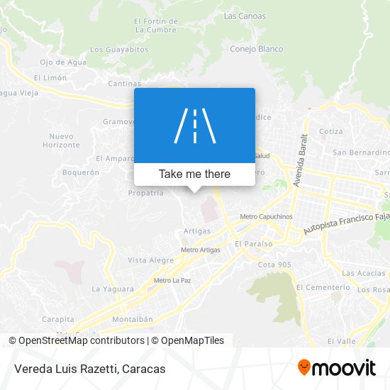 Vereda Luis Razetti map