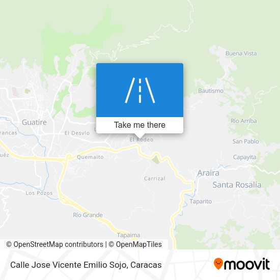 Calle Jose Vicente Emilio Sojo map