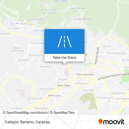 Callejón Serrano map