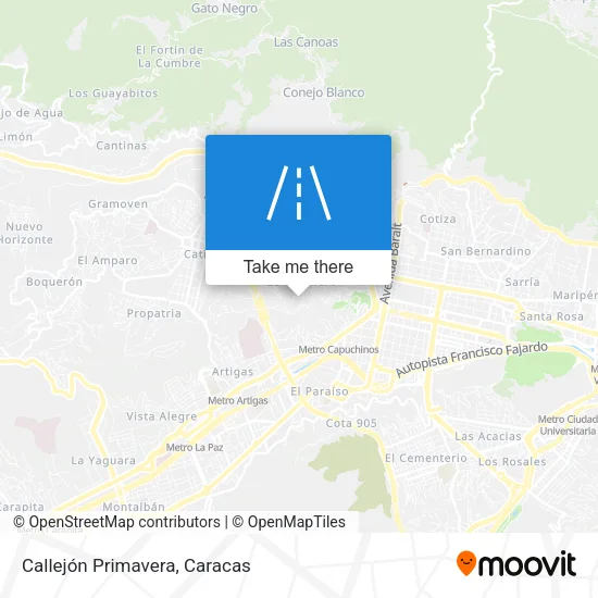 Callejón Primavera map