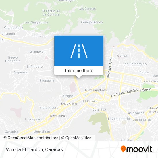 Vereda El Cardón map
