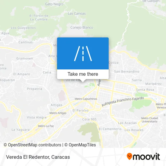 Vereda El Redentor map