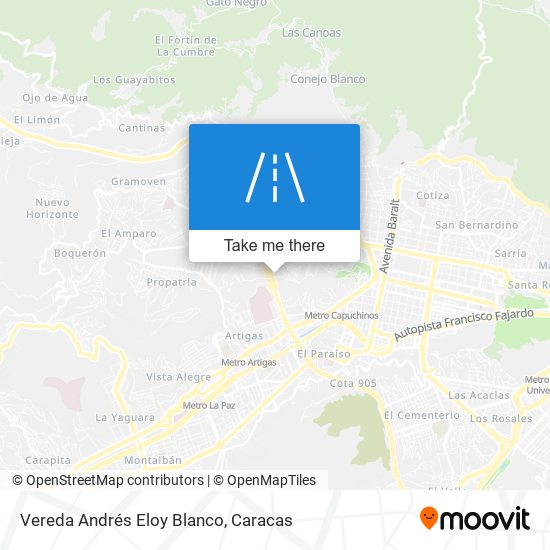 Vereda Andrés Eloy Blanco map