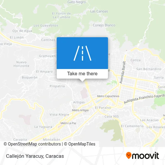 Mapa de Callejón Yaracuy