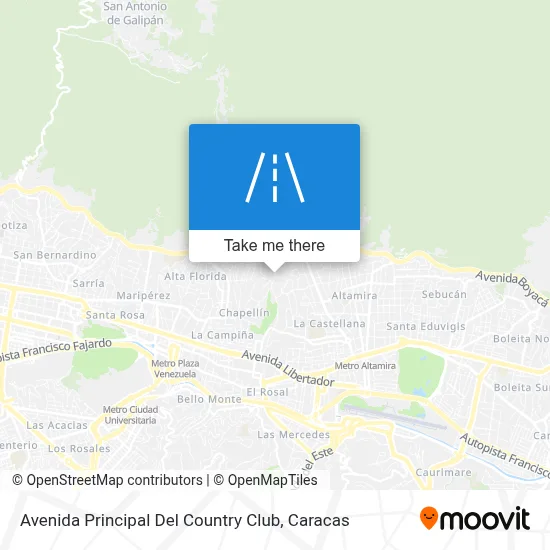 Avenida Principal Del Country Club map
