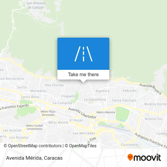 Mapa de Avenida Mérida