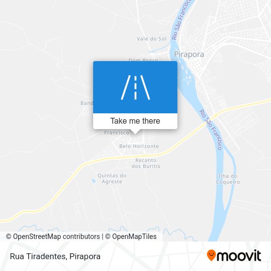 Rua Tiradentes map