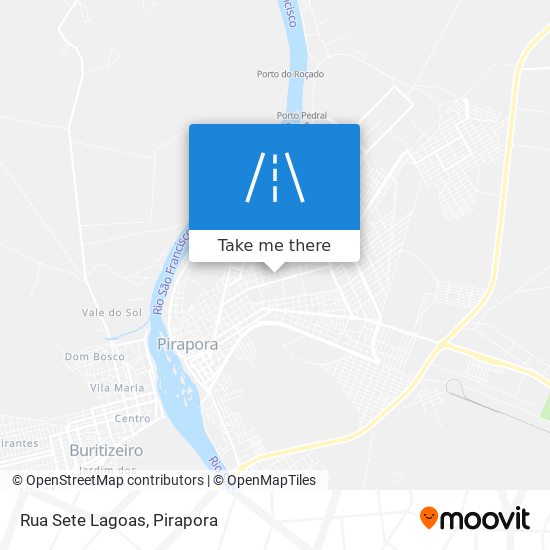 Mapa Rua Sete Lagoas