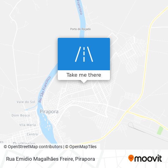 Mapa Rua Emidio Magalhães Freire