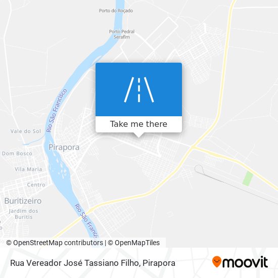 Mapa Rua Vereador José Tassiano Filho