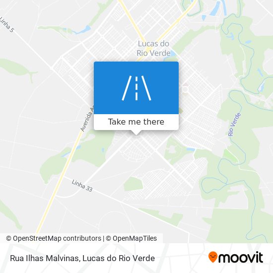 Mapa Rua Ilhas Malvinas