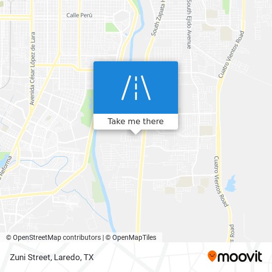 Zuni Street map