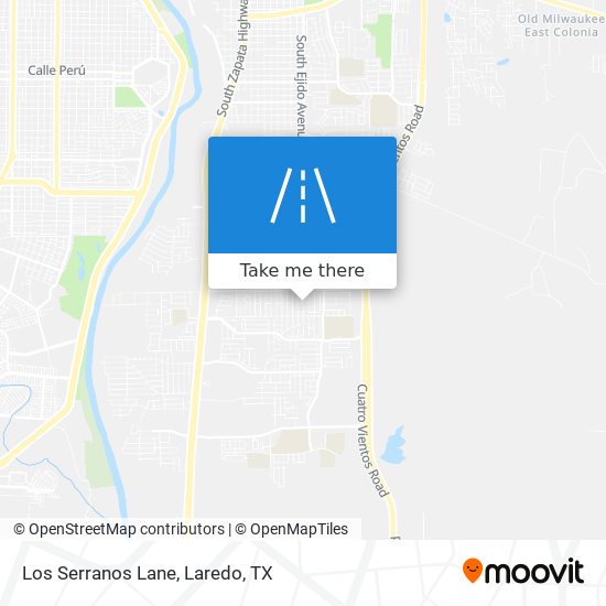 Los Serranos Lane map