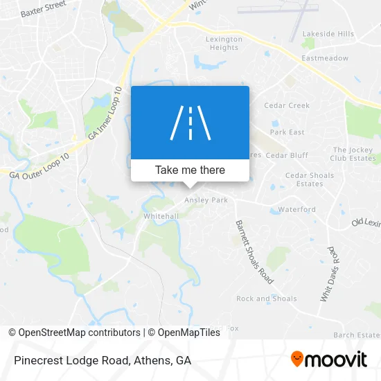 Pinecrest Lodge Road map