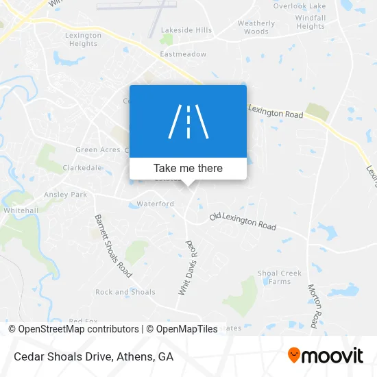 Cedar Shoals Drive map