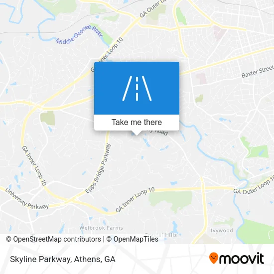 Skyline Parkway map