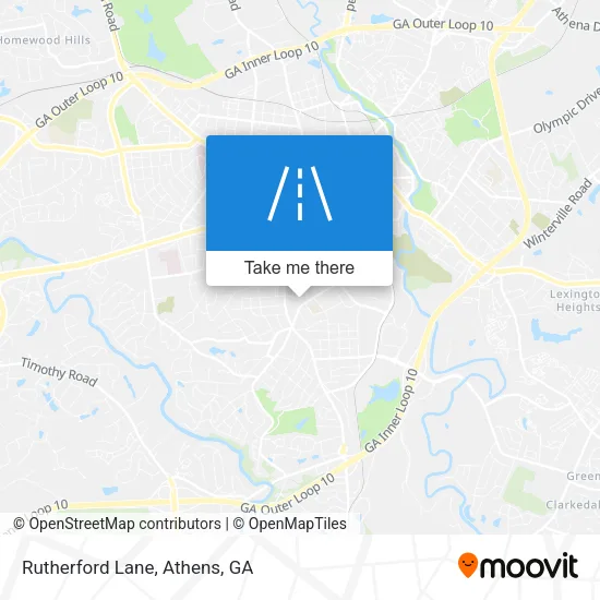 Rutherford Lane map