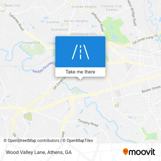 Wood Valley Lane map