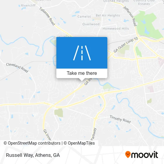 Russell Way map